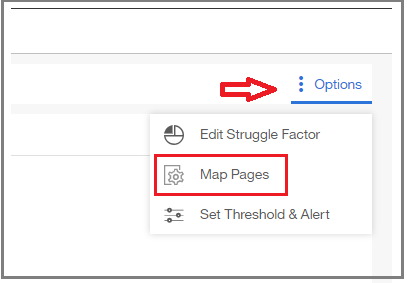 Option then map pages